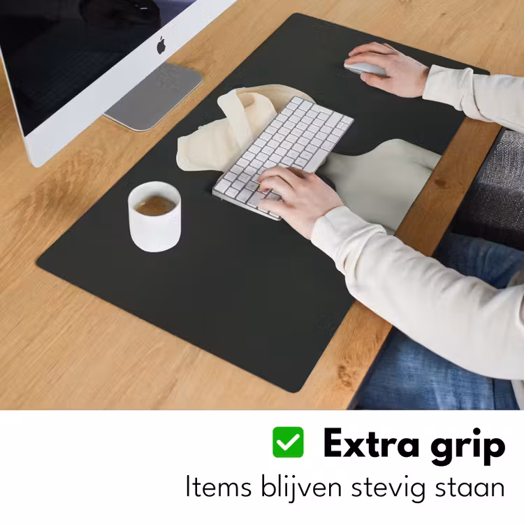 Vrouw - Beige - hoed Muismat XXL klein -sfeer3