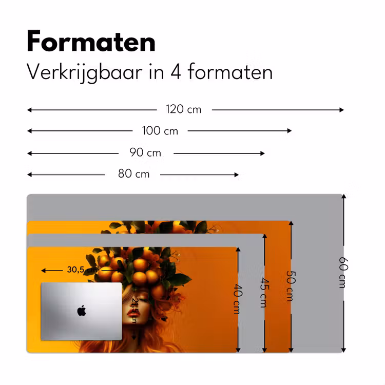 Vrouw - Citroenen - Bloesem - Geel Muismat XXL klein -sfeer5