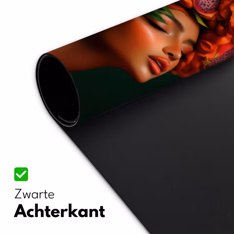 Vrouw - Drankenfruit - Rozen Muismat XXL klein -sfeer2