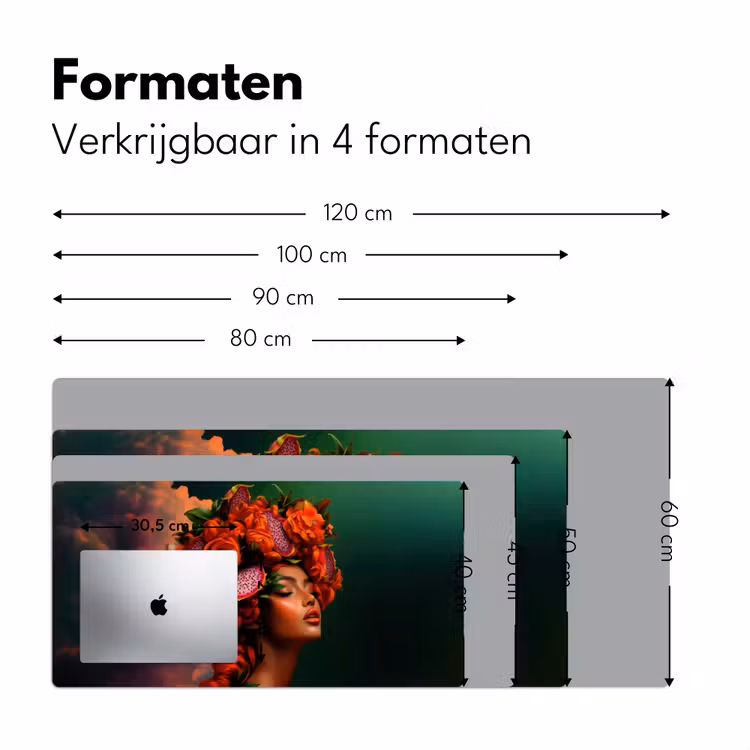 Vrouw - Drankenfruit - Rozen Muismat XXL klein -sfeer5