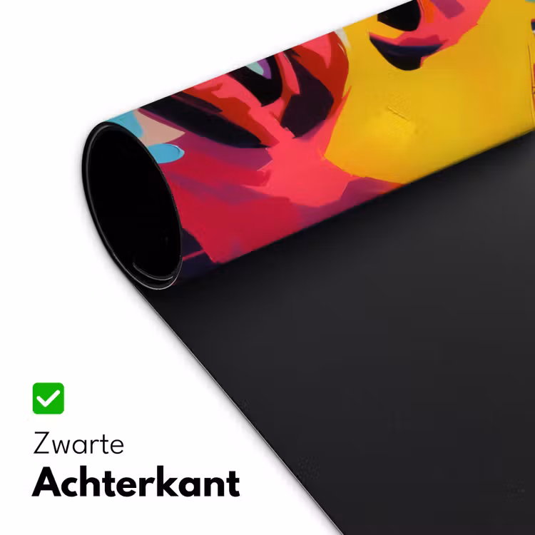 Vrouw - Gezicht - Kleurrijk Muismat XXL klein -sfeer2