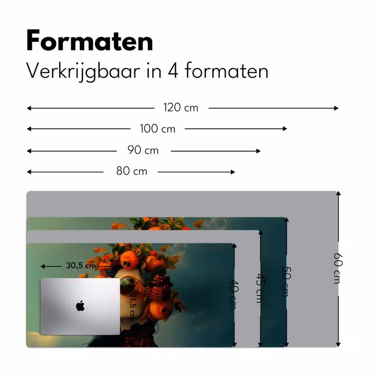 Vrouw - Granaatappel - Herfst - Zonnebril Muismat XXL klein -sfeer5