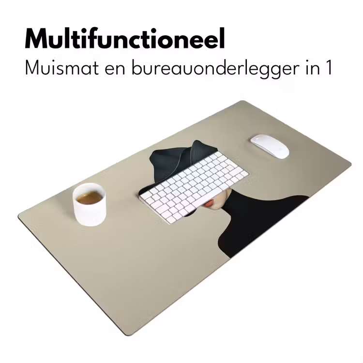 Vrouw - Groen - Hoed Muismat XXL klein -sfeer4