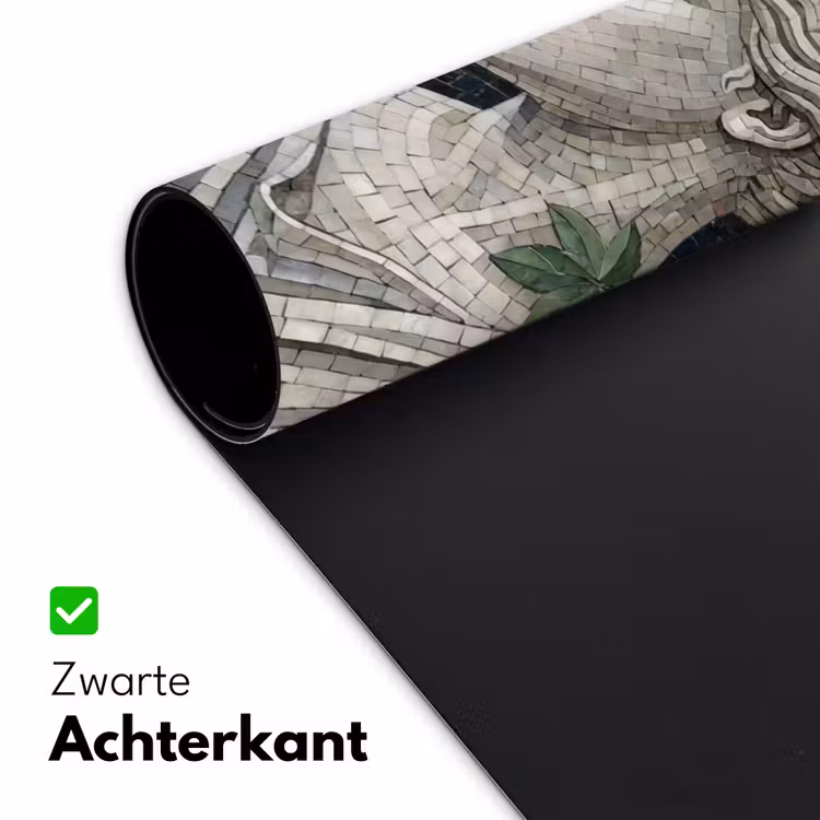 Vrouw - Klassiek - Mozaiëk - Natuur - Groen Muismat XXL klein -sfeer2