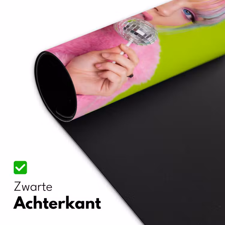 Vrouw - Kleurrijk haar - Pop art - Modern - Levendig Muismat XXL klein -sfeer2