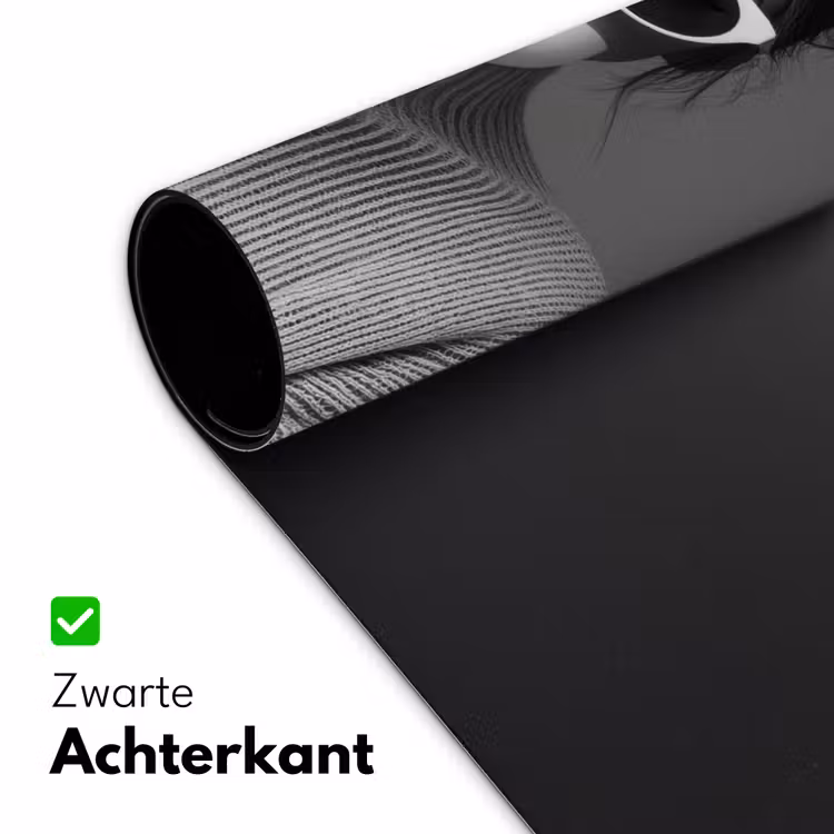 Vrouw - Koffie - Zwart - Wit Muismat XXL klein -sfeer2