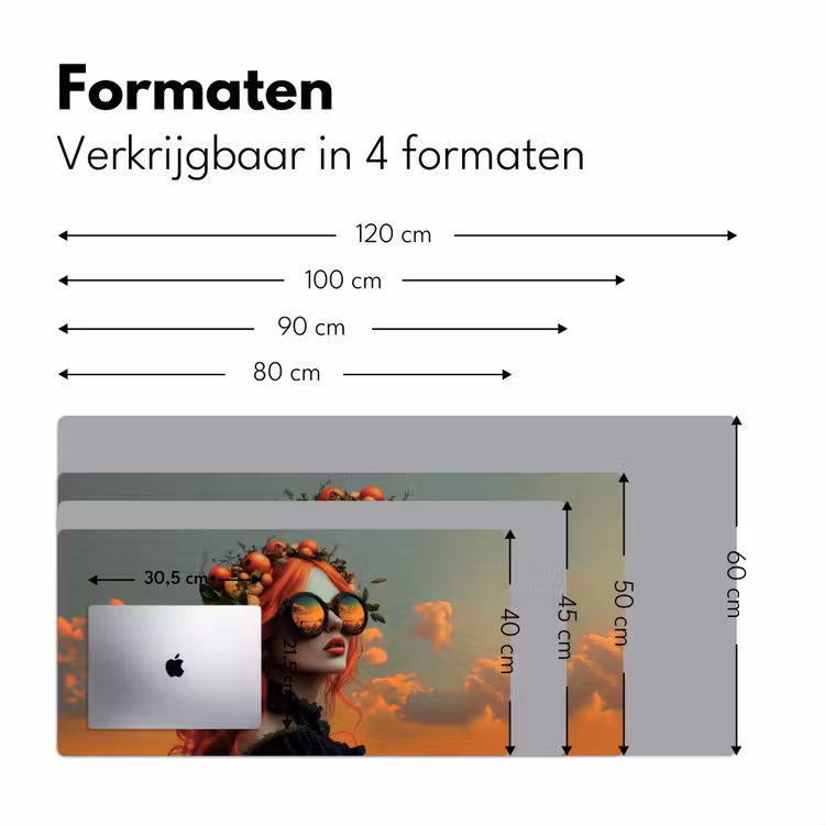 Vrouw - Kroon - Tomaat - Bascilicum - Zonnebril Muismat XXL klein -sfeer5