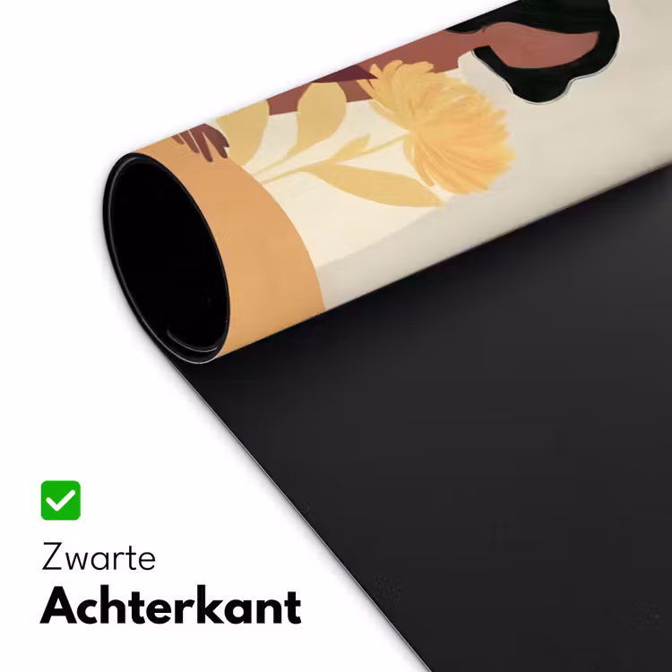 Vrouw - Minimalistisch - Bloem Muismat XXL klein -sfeer2