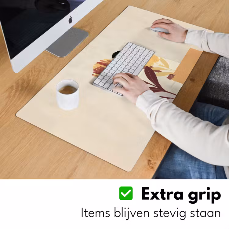 Vrouw - Minimalistisch - Bloem Muismat XXL klein -sfeer3