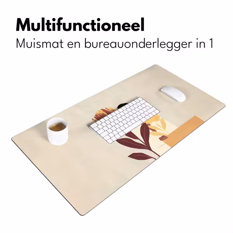 Vrouw - Minimalistisch - Bloem Muismat XXL klein -sfeer4