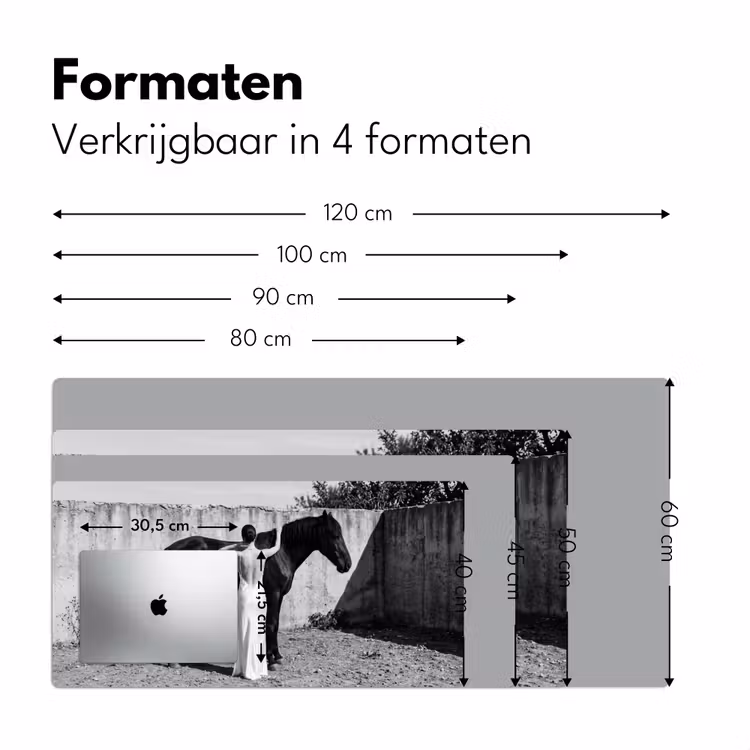 Vrouw - Paard - Artistiek Muismat XXL klein -sfeer5