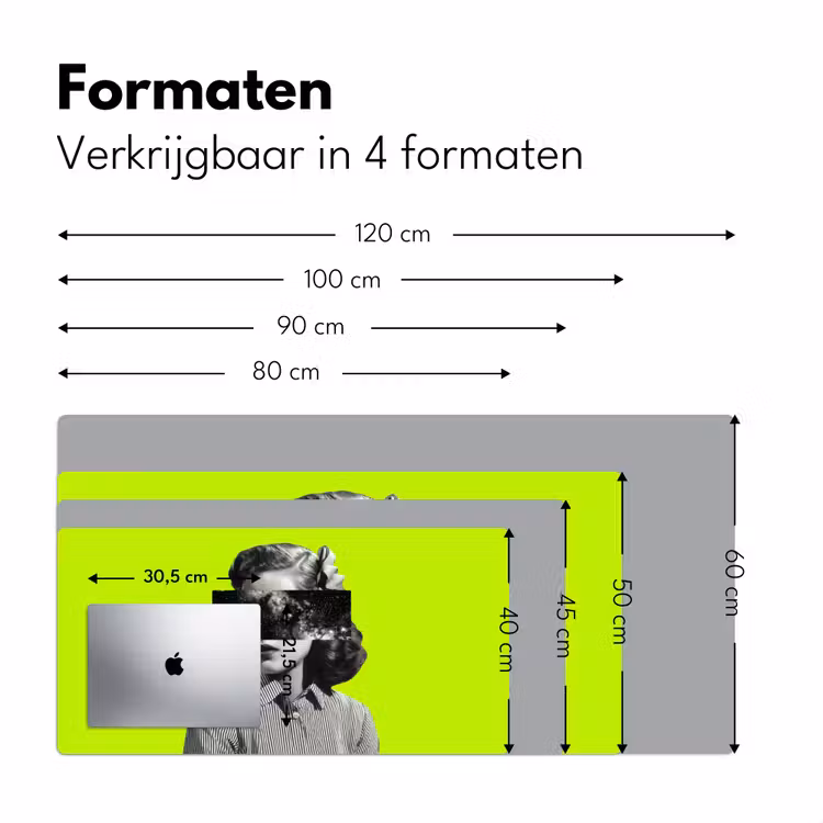 Vrouw - Sterrenhemel - Groen Muismat XXL klein -sfeer5