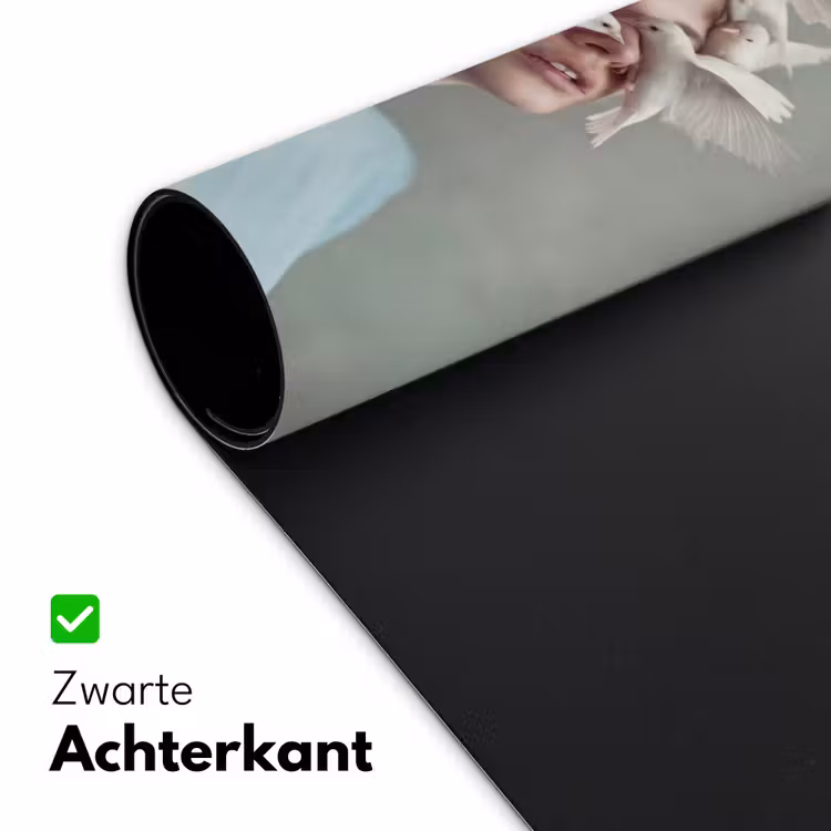 Vrouw - Vogels - Abstract - Modern - Wit Muismat XXL klein -sfeer2
