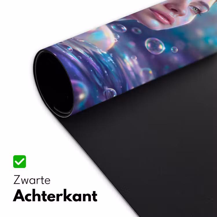 Vrouw - Water - Portret - Kleurrijk - Modern Muismat XXL klein -sfeer2
