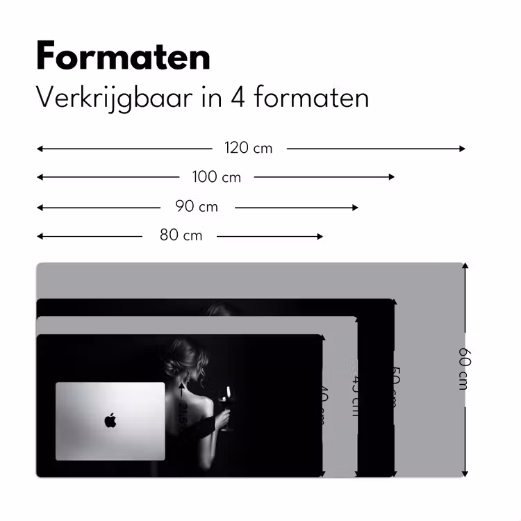 Vrouw - Wijn - Jurk Muismat XXL klein -sfeer5