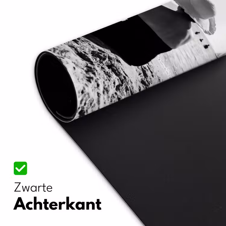Vrouwen - Zonnehoed - Strand - Zwart - Wit Muismat XXL klein -sfeer2