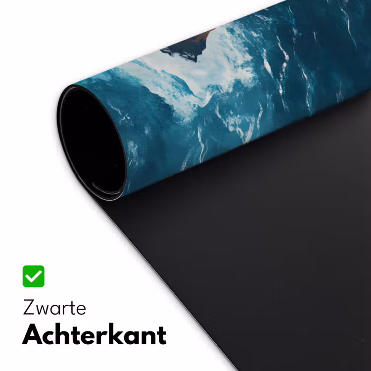 Vuurtoren - Rots - Zee - Golven Muismat XXL klein -sfeer2
