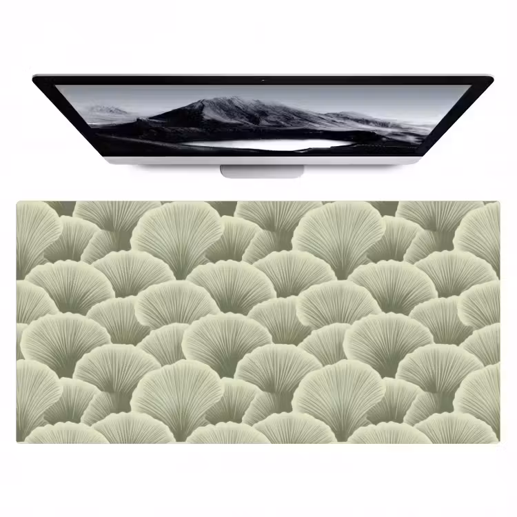 Waaier - Blad - Groen Muismat XXL klein 681 -zzz3d