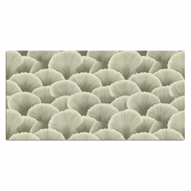 Waaier - Blad - Groen Muismat XXL klein 681 -3d_leeg