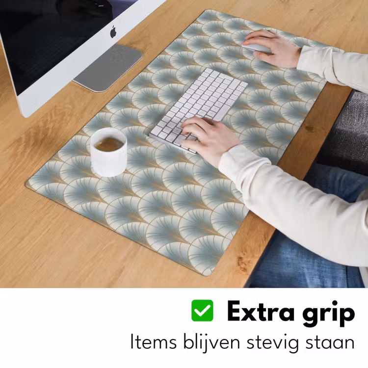Waaier - Klassiek - Blauw Muismat XXL klein 681 -sfeer3