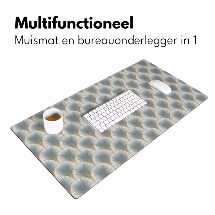 Waaier - Klassiek - Blauw Muismat XXL klein 681 -sfeer4
