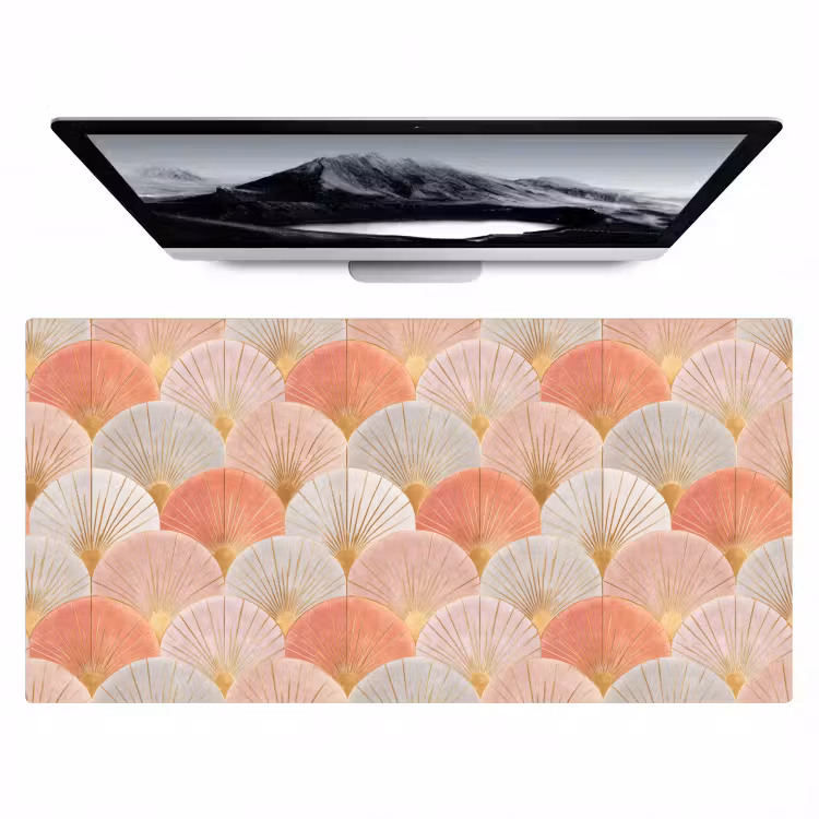 Waaiers - Goud - Roze Muismat XXL klein 681 -zzz3d