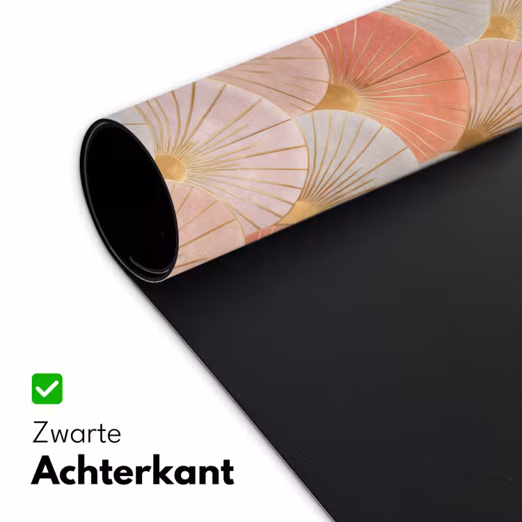 Waaiers - Goud - Roze Muismat XXL klein 681 -sfeer2