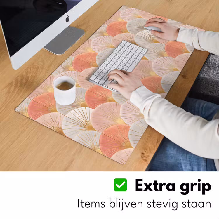 Waaiers - Goud - Roze Muismat XXL klein 681 -sfeer3