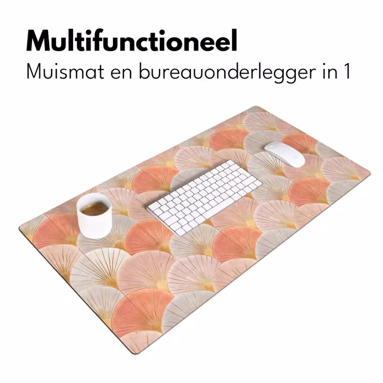 Waaiers - Goud - Roze Muismat XXL klein 681 -sfeer4