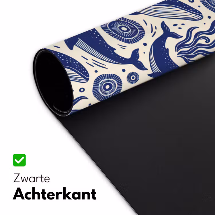 Walvis - Onderwater - Dieren - Abstract - Blauw Muismat XXL klein -sfeer2