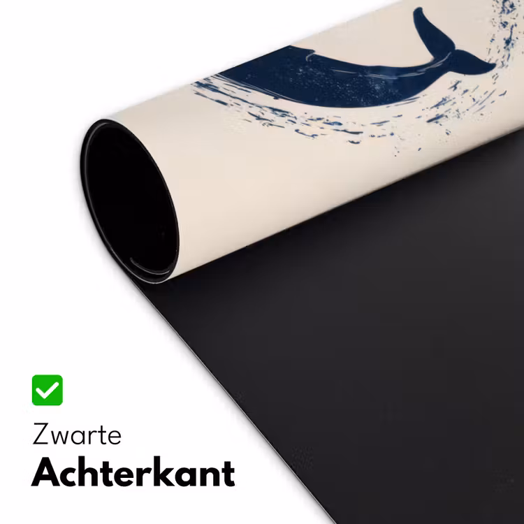 Walvissen - Spetters - Cirkel - Donkerblauw Muismat XXL klein -sfeer2