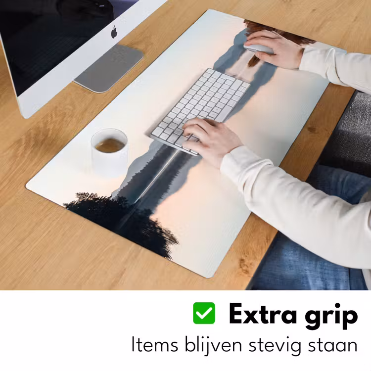 Water - Bomen - Mistlaag Muismat XXL klein -sfeer3