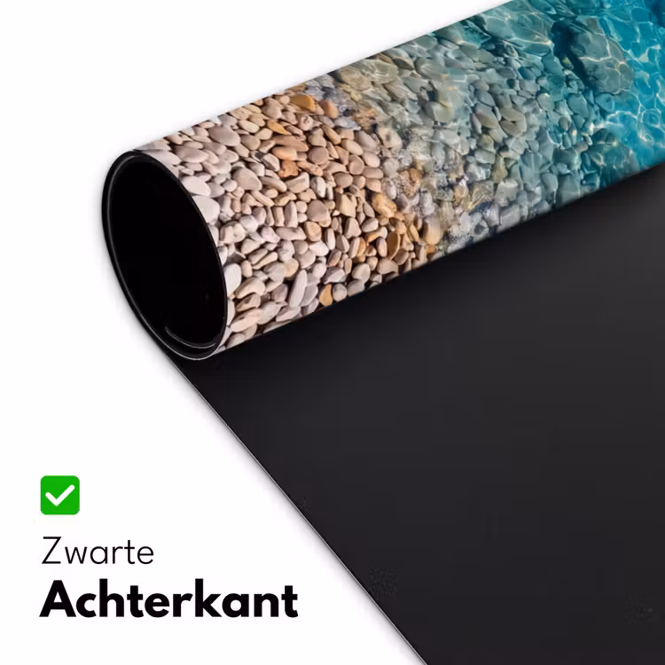 Water - Kiezels - Natuur - Levendig - Turkoois Muismat XXL klein -sfeer2