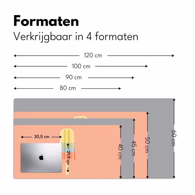 Waterijsje - Pasteltinten - Minimalistisch Muismat XXL klein -sfeer5