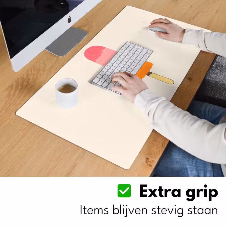 Waterijsje - Retro - Stokje - Roze Muismat XXL klein -sfeer3