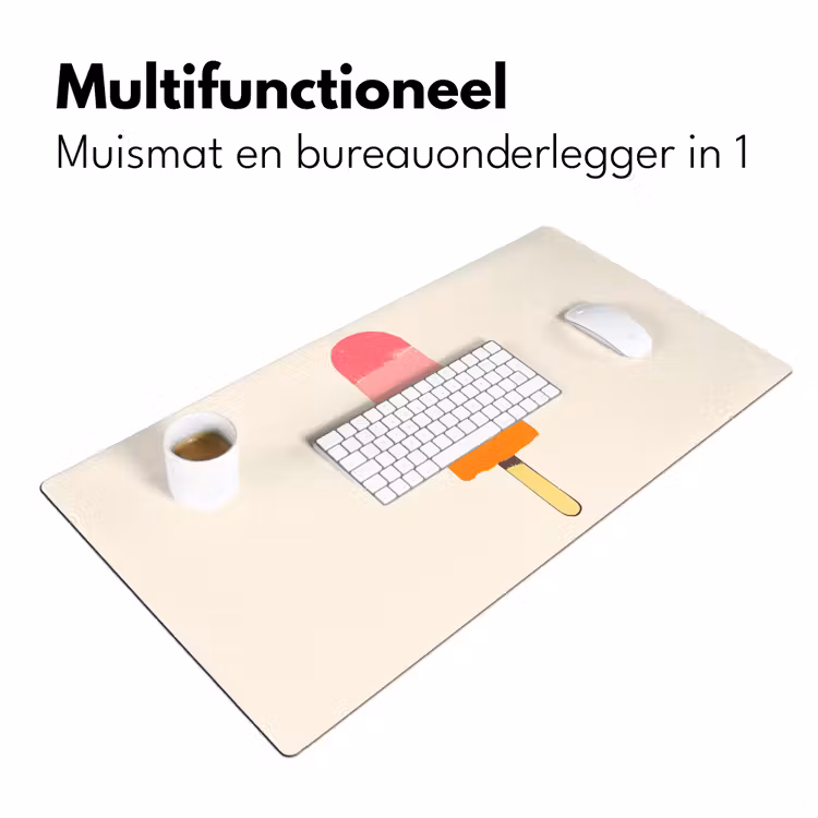 Waterijsje - Retro - Stokje - Roze Muismat XXL klein -sfeer4
