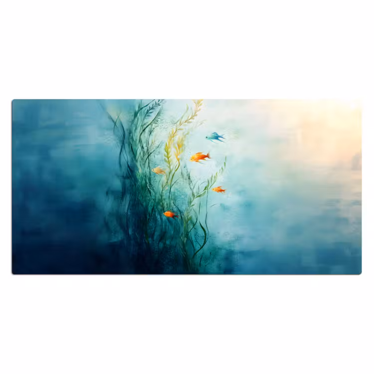 Waterplanten - Vissen - Kleurrijk - Water Muismat XXL klein -3d_leeg