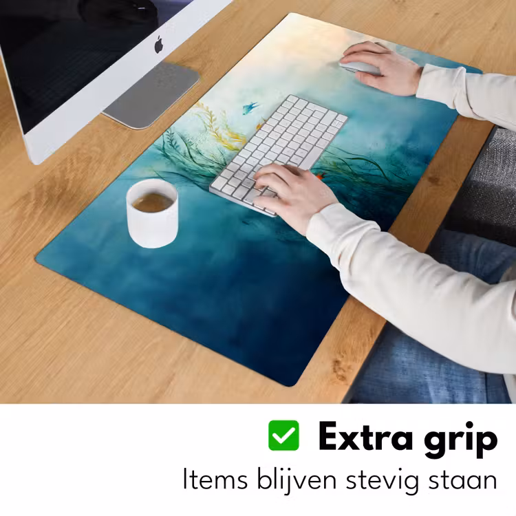 Waterplanten - Vissen - Kleurrijk - Water Muismat XXL klein -sfeer3