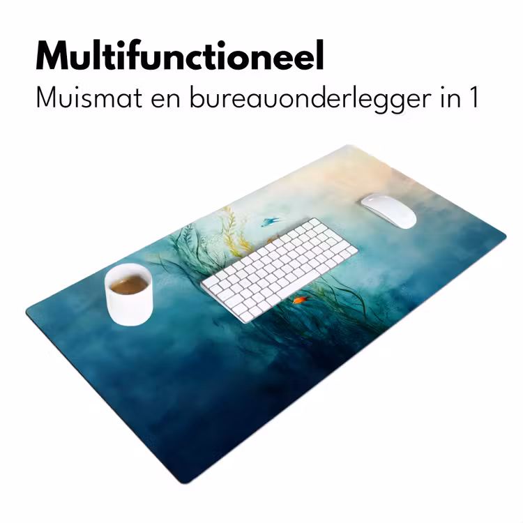 Waterplanten - Vissen - Kleurrijk - Water Muismat XXL klein -sfeer4