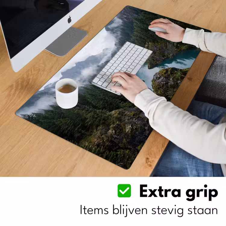 Waterval - Bomen - Bergen Muismat XXL klein -sfeer3