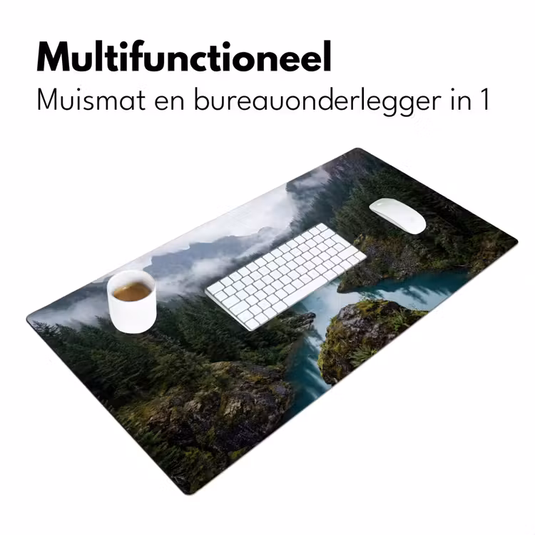 Waterval - Bomen - Bergen Muismat XXL klein -sfeer4
