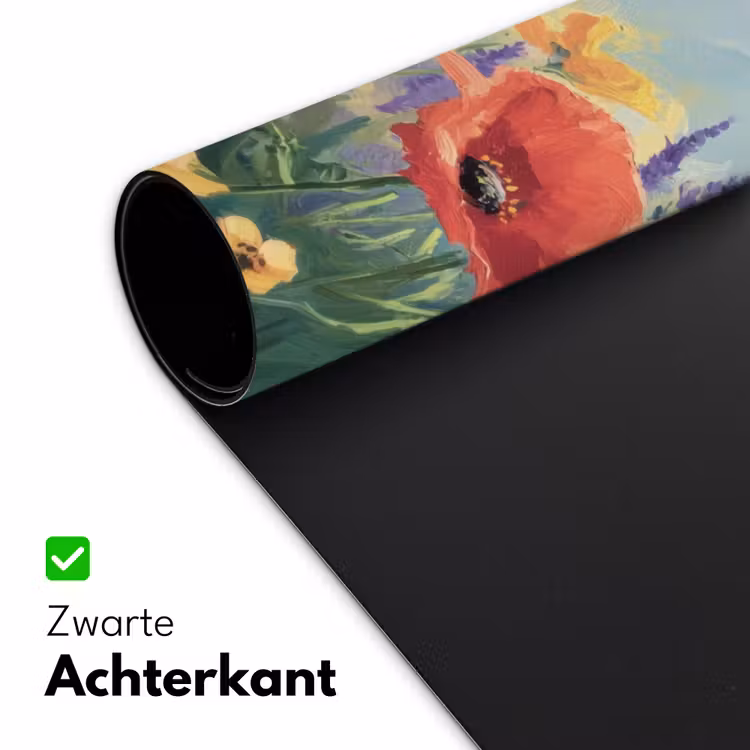 Weide - Bloemen - Kleurrijk Muismat XXL klein -sfeer2
