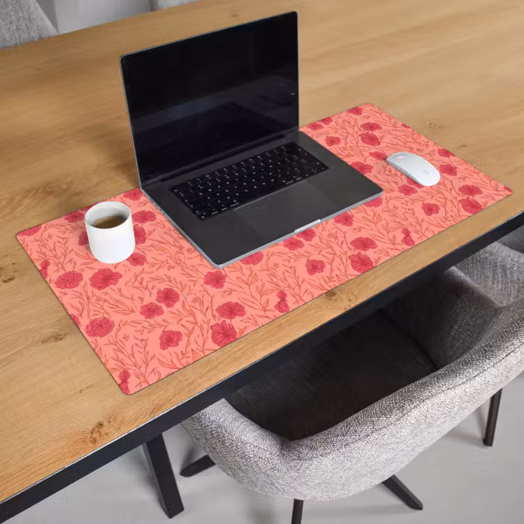 Weidebloemen - Romantisch - Roze Muismat XXL klein 681 -sfeer1