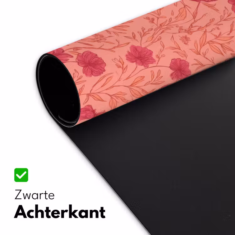 Weidebloemen - Romantisch - Roze Muismat XXL klein 681 -sfeer2