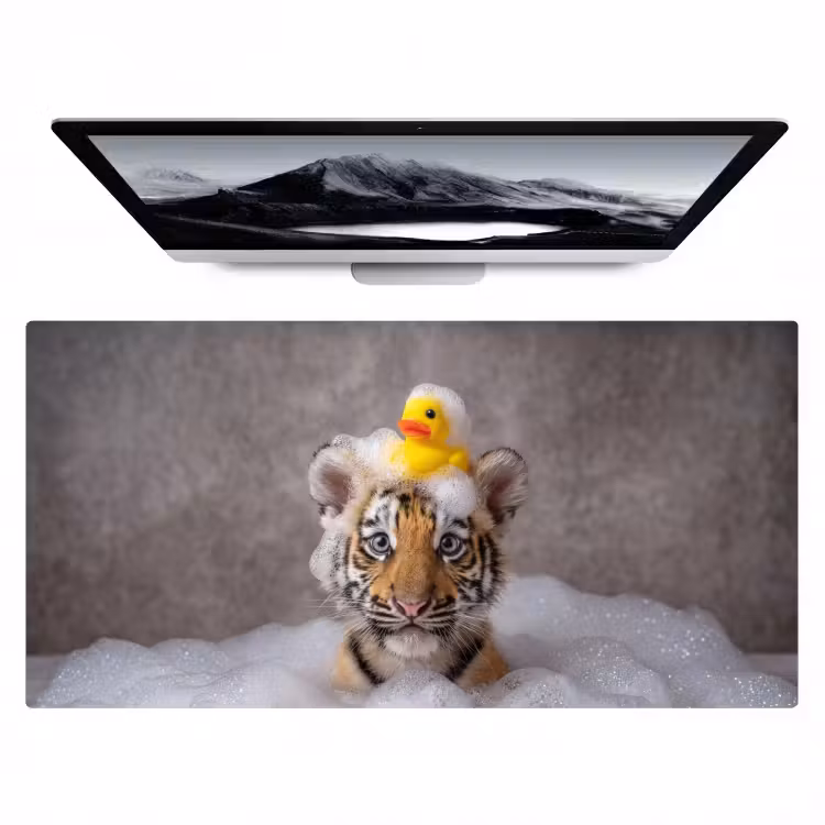 Welpje - Bad - Geel Muismat XXL klein -zzz3d
