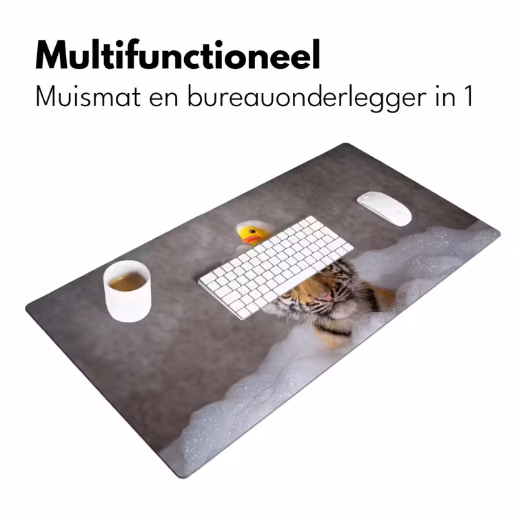 Welpje - Bad - Geel Muismat XXL klein -sfeer4