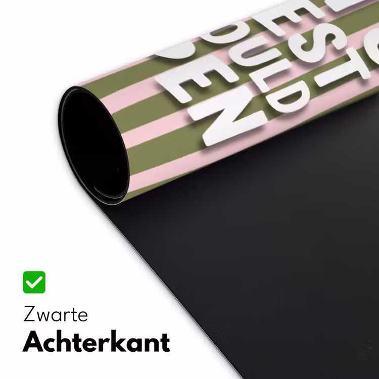 What's the best that could happen - Strepen - Groen - Roze Muismat XXL klein -sfeer2