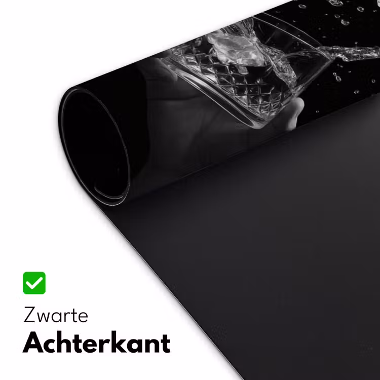 Whickyglazen - Ijs - Spetters - Zwart Muismat XXL klein -sfeer2