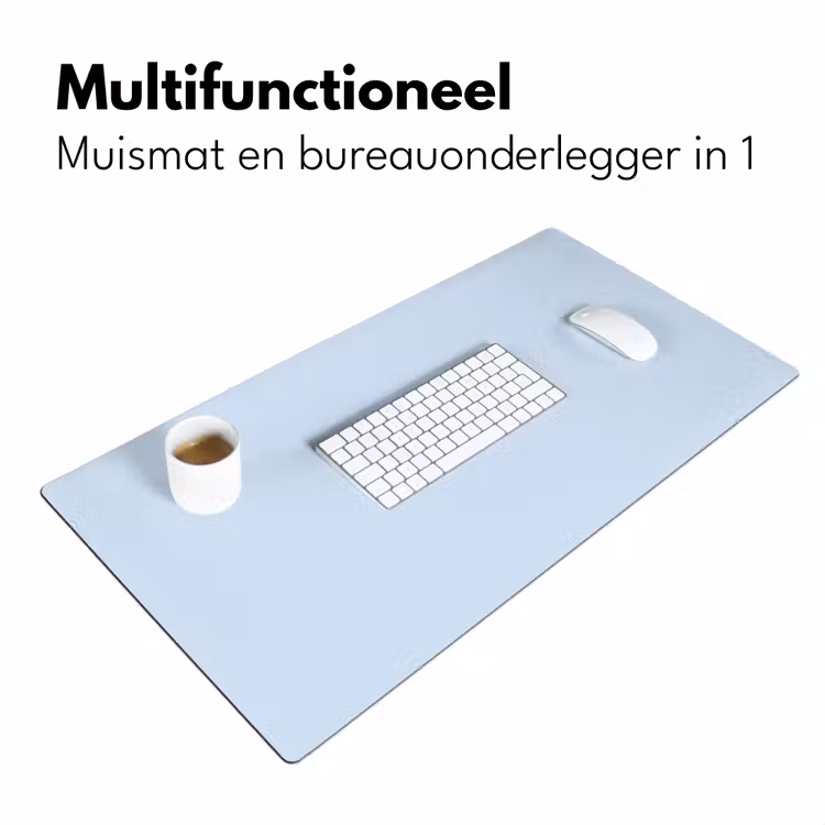 Why not - Blauw - Donker blauw - Quote Muismat XXL klein -sfeer4
