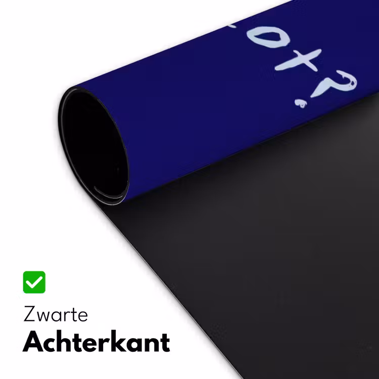 Why not - Blauw - Handgeschreven Muismat XXL klein -sfeer2